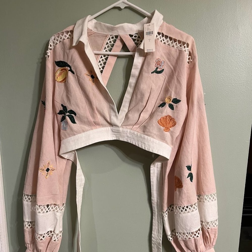 Significant Other Blaire Cropped Blouse - Never Worn